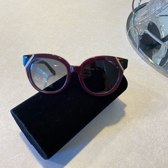 Salvatore Ferragamo Plum/ Tortoise Cateye Sunglass - Picture 2 of 9